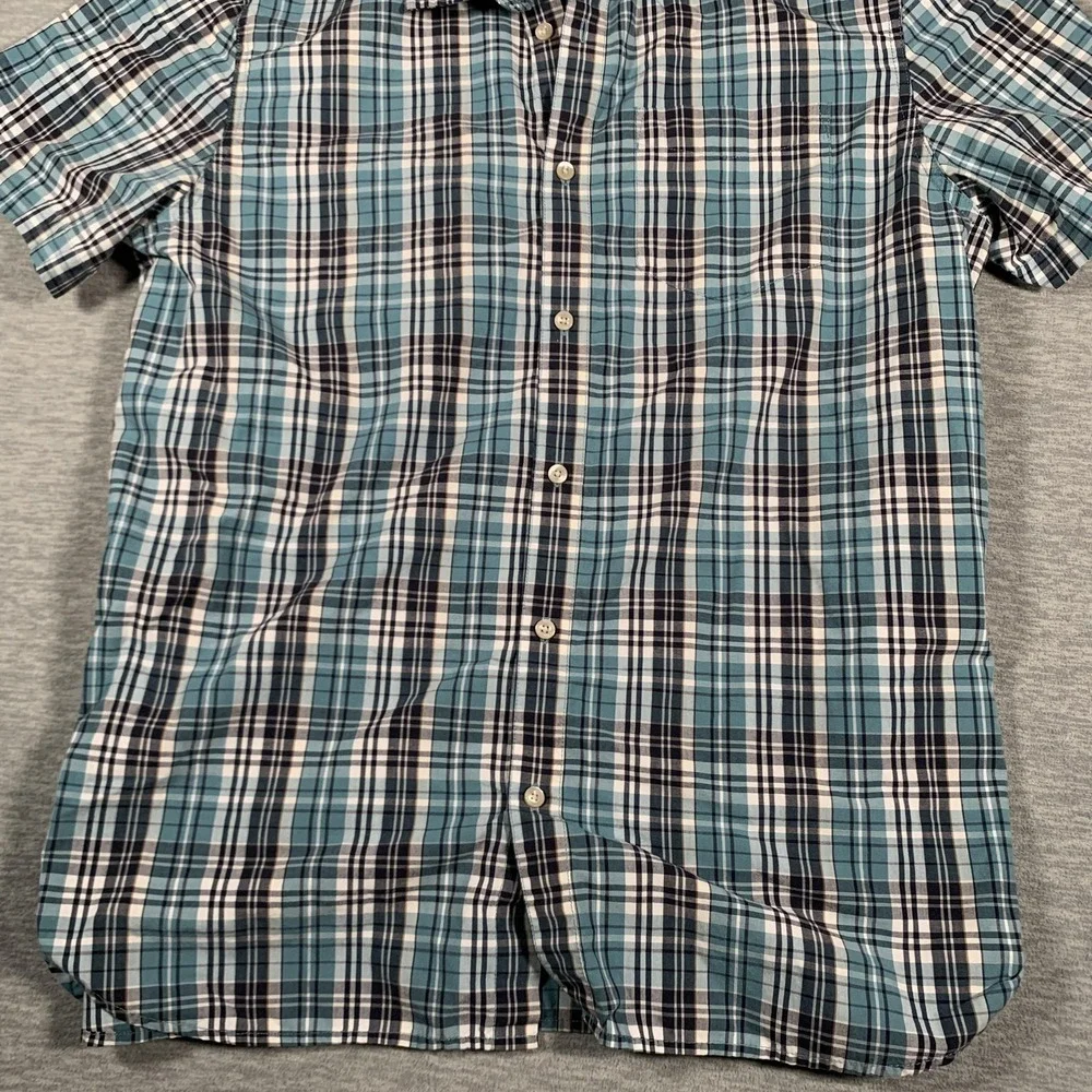 North Face Shirt Mens Extra Large Plaid Short Sleeve Button Up Outdoor Hiking‎